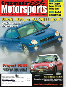 GRASSROOTS MOTORSPORTS 2002 NOV - PROJ MINI, HONDA CIVIC, COBRA, SAAB 99